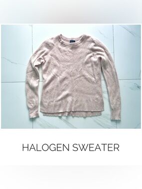 Halogen sweater size Medium cashmere pink